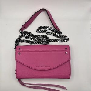 Aimee Kestenberg Pink Crossbody Bag with Chain Strap